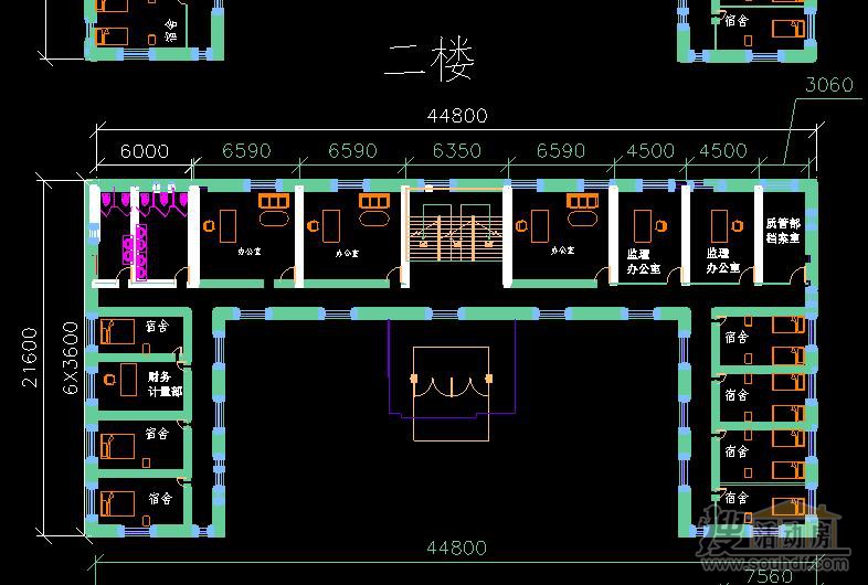 北京房山区彩钢房cad图平面图